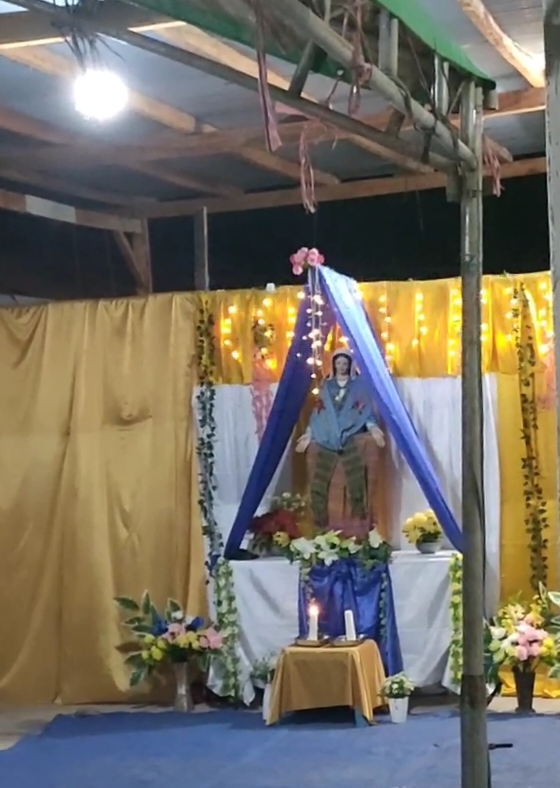 [ID] Sukacita Sambut Patung Bunda Maria di Lingkungan Ratu Damai, Paroki Sta. Maria Pengantara Segala Rahmat Kiupukan