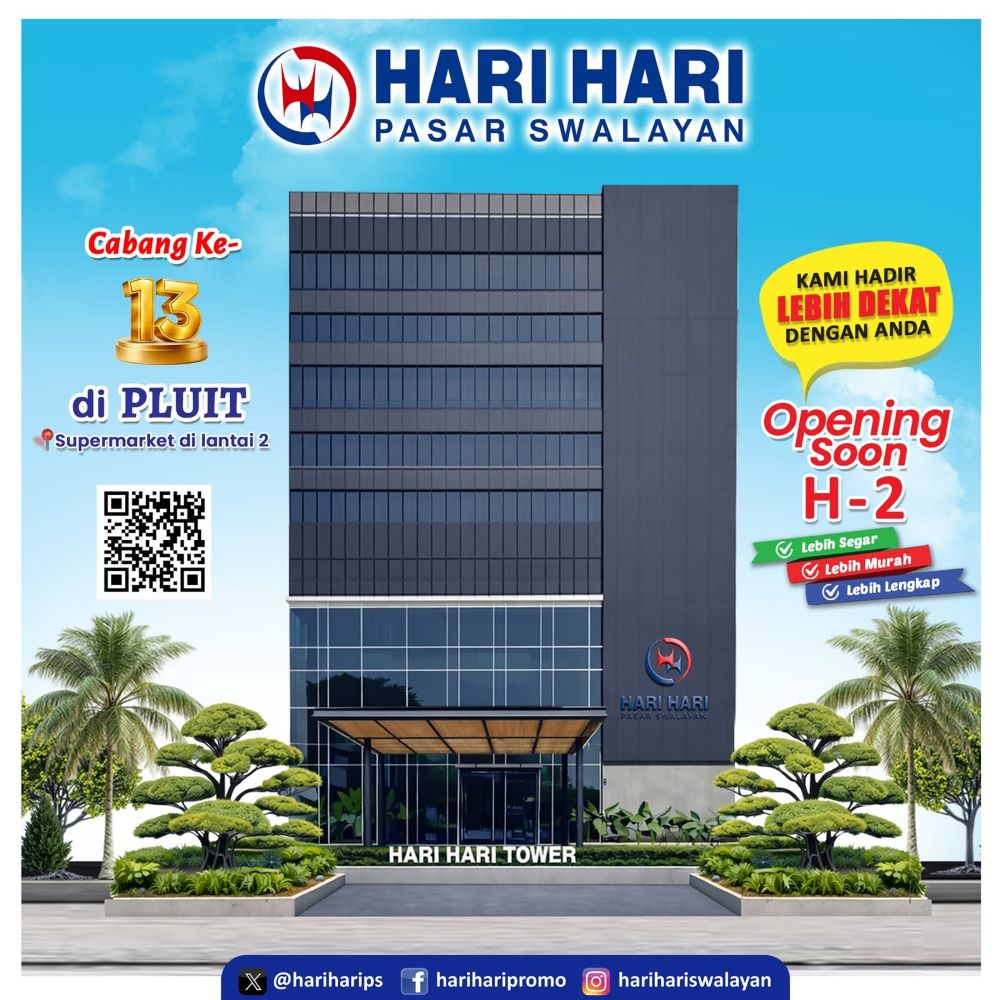[ID] H-1 Grand Opening Hari-Hari Pasar Swalayan Cabang Pluit, Hadirkan Pengalaman Belanja Modern dan Nyaman