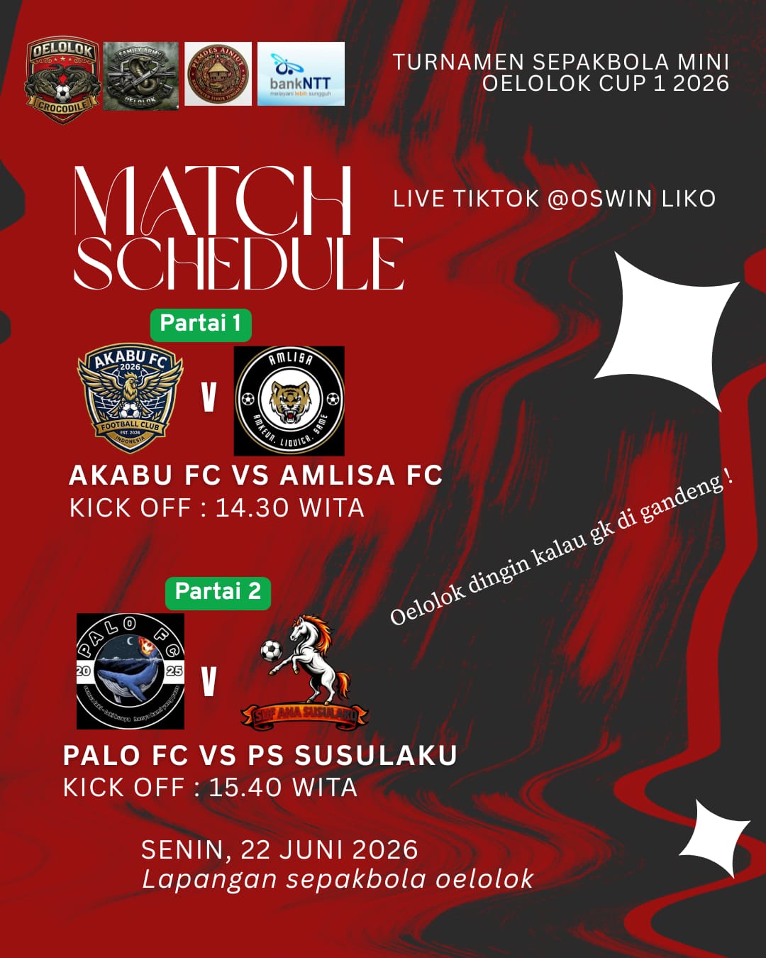 Oelolok Cup I Hujan Tak Padamkan Semangat, Persaingan Menuju 8 Besar Semakin Sengit!