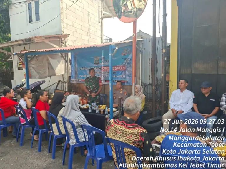 Polsek Tebet Gelar Jaga Jakarta On The Spot, di Manggarai Selatan, Ajak Warga Aktifkan Siskamling Lagi