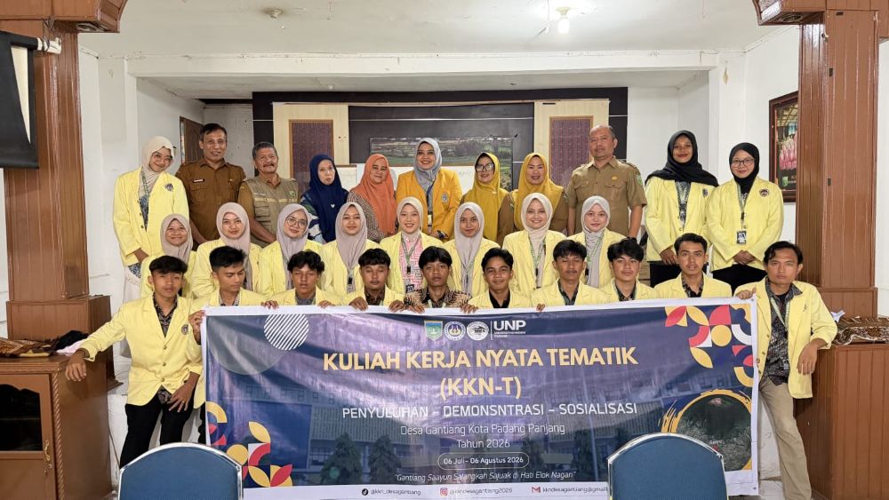 Mahasiswa KKN Tematik UNP Wujudkan Pengabdian Nyata Melalui Empat Program Unggulan di Kelurahan Ganting