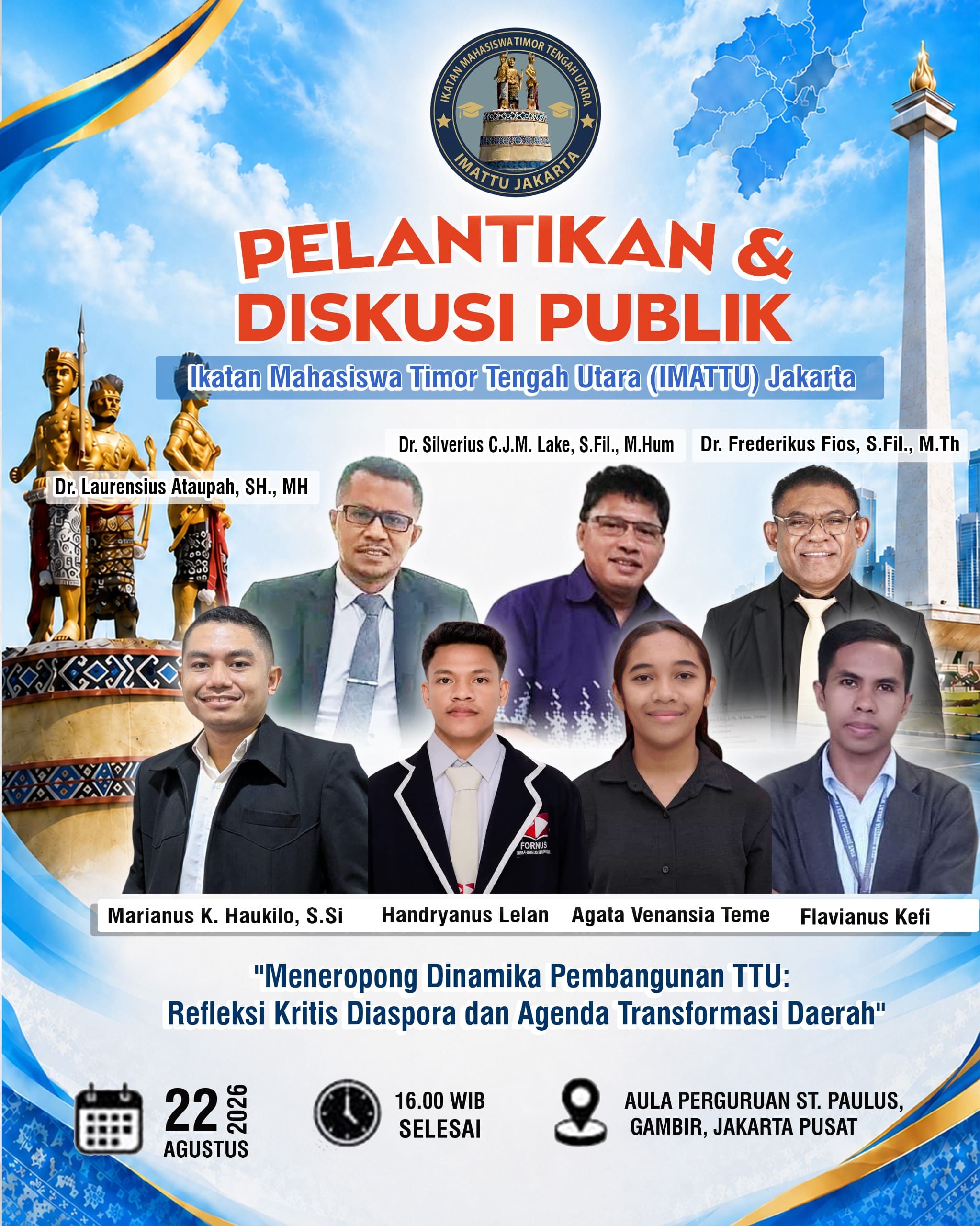 Menuju Pelantikan Pengurus Perdana, IMATTU Jakarta Gelar Diskusi Publik